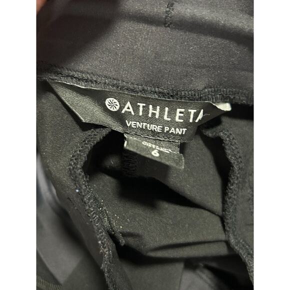 Athleta Women's Tapered Leg Drawstring Black Activewear Venture Pants Size 6 - Picture 10 of 13
